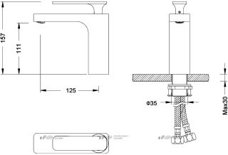 Смеситель для раковины Timo Torne 4361/00-16F хром/белый